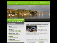 Tablet Screenshot of mallettsbaycampground.com